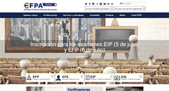 Desktop Screenshot of efpa.es